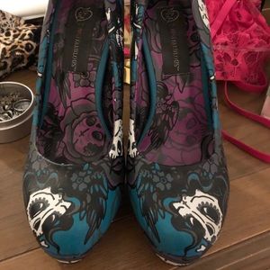 Just Fabulous Iron Fist Sugar Skull Pumps S 8